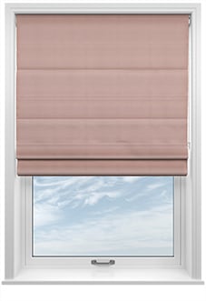Shima Faux Silk, Rose - Twist&Fit Roman Blind